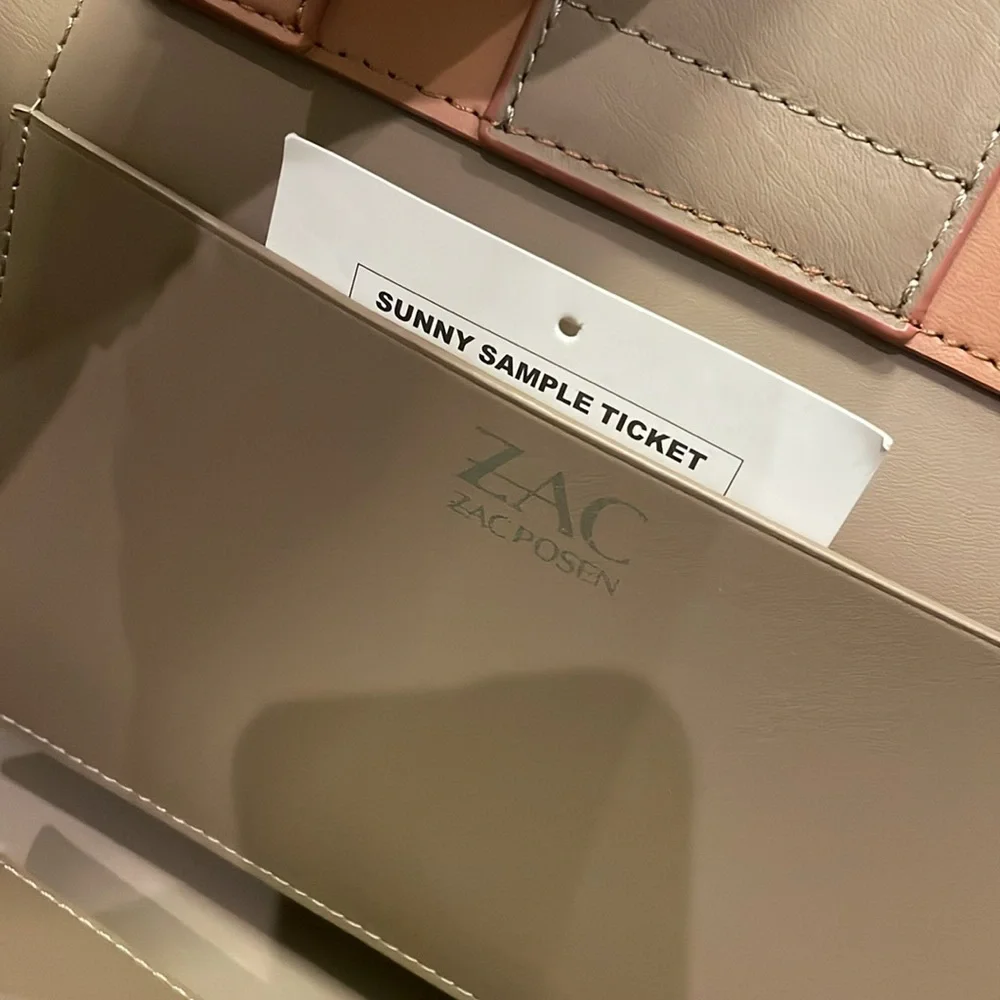 Zac Posen NWT limited sample purse Tan Floral Large Woman’s Satchel